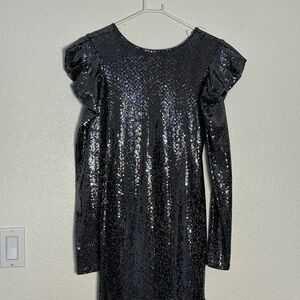 Sparkling Black Sequin Dress